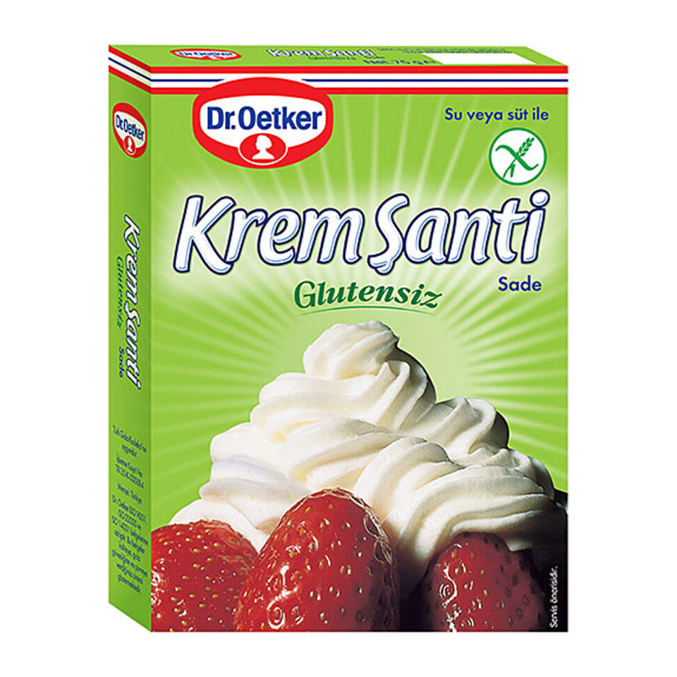 Dr. Oetker Gulutensiz Krem Şanti Sade 75 GR