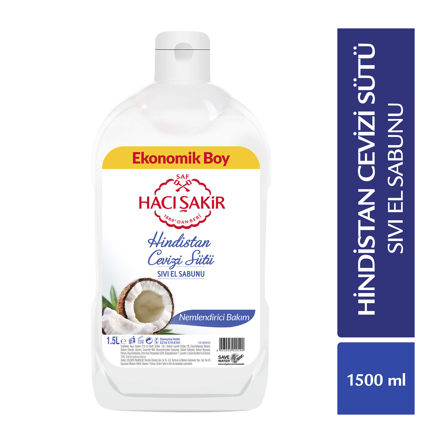 Hacı Şakir Sıvı Sabun 1500ML Hindistan Cevizi