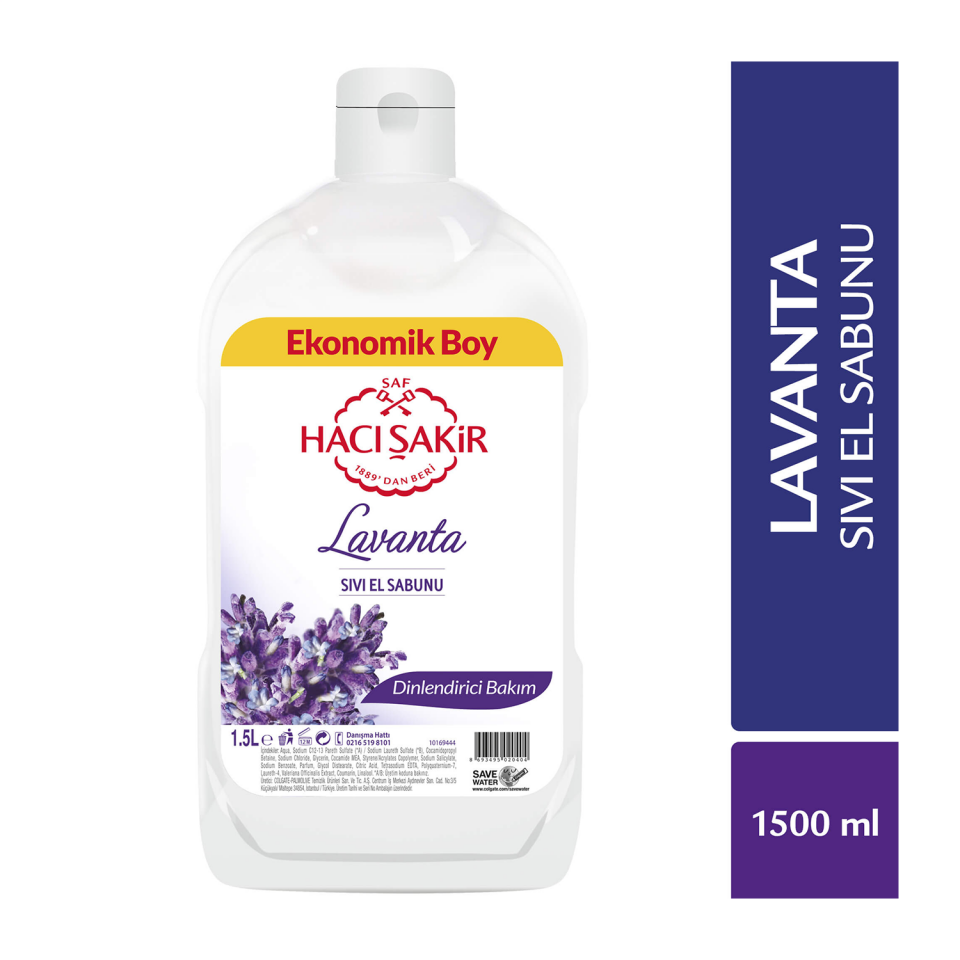 Hacışakir Sıvı Sabun Lavanta 1500 ML