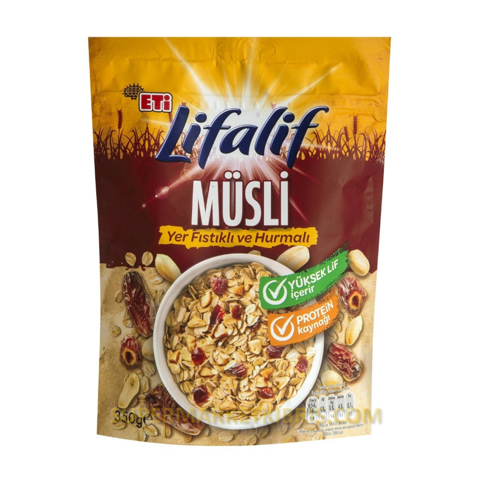 Eti Lifalif Yer Fıstıklı ve Hurmalı Müsli 350 GR