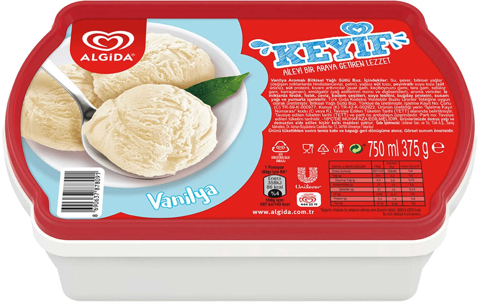 ALGİDA KEYİF VİŞNE-LİMON 750 ML