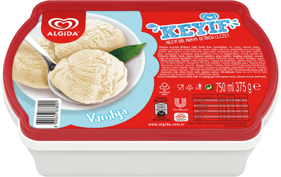 ALGİDA KEYİF VANİLYA 750 ML