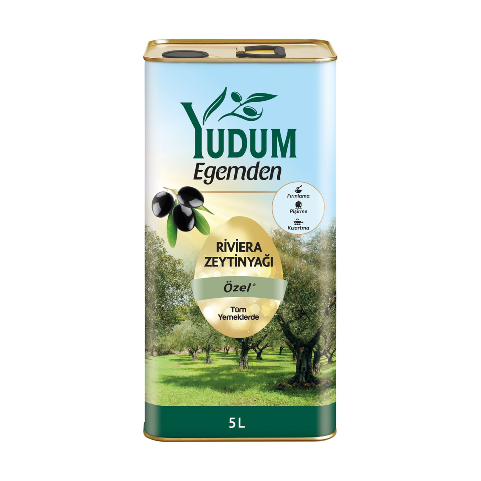 Yudum Riviera Zeytinyağı 5 LT (Teneke)