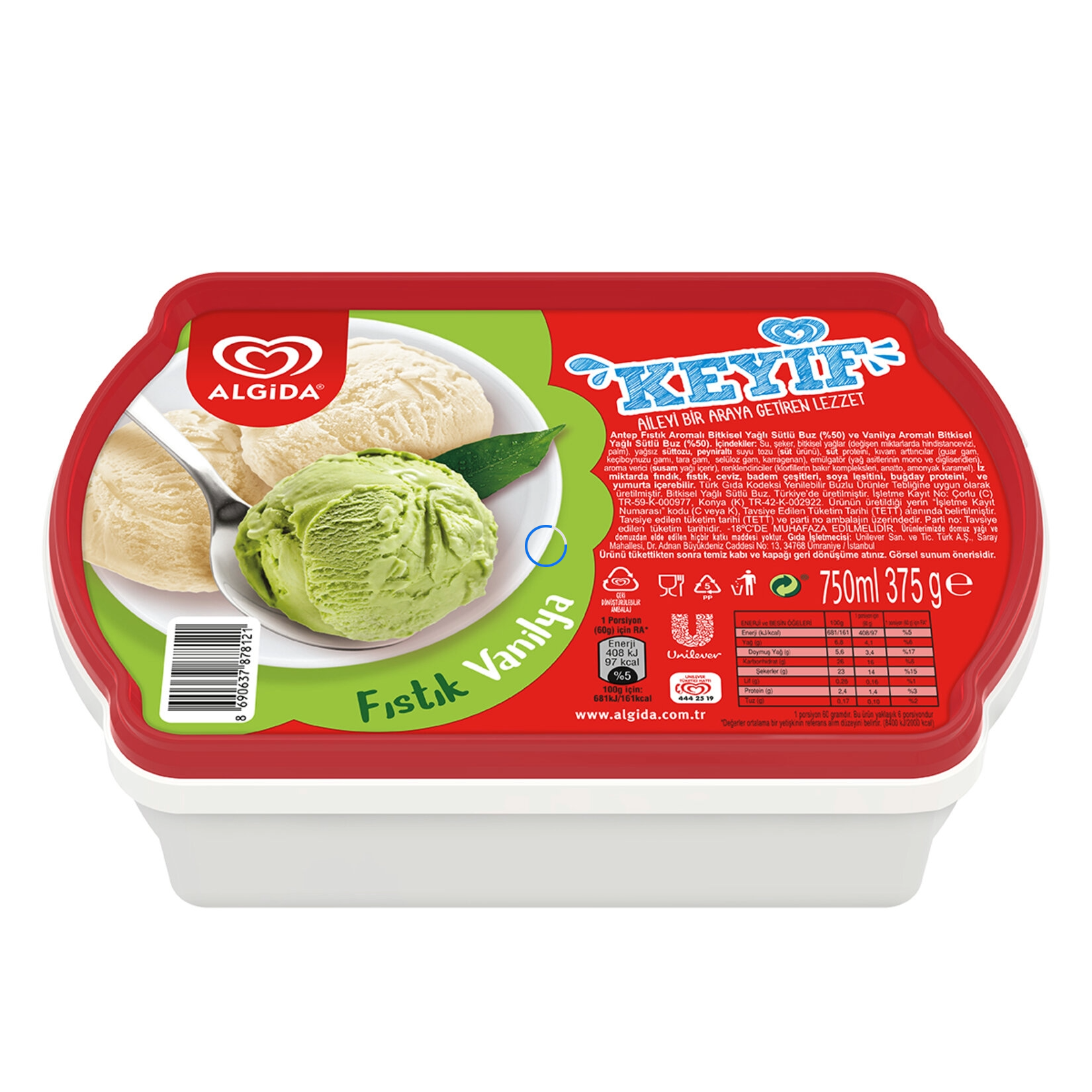 ALGİDA VANİLYA-ANTEP 750 ML