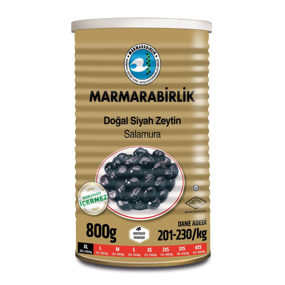Marmarabirlik Mega Zeytin 800 GR Teneke 201-230 KB
