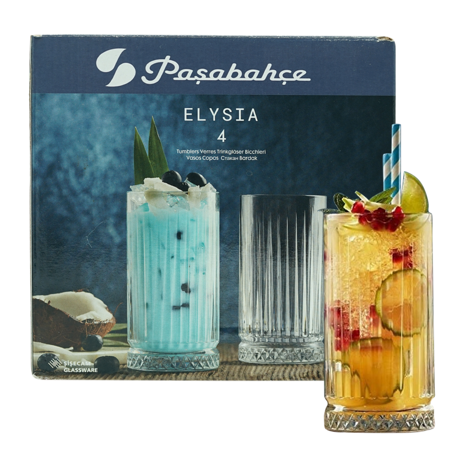 Paşabahçe Meşrubat Bardak 445 CC (Elysia) 4lü