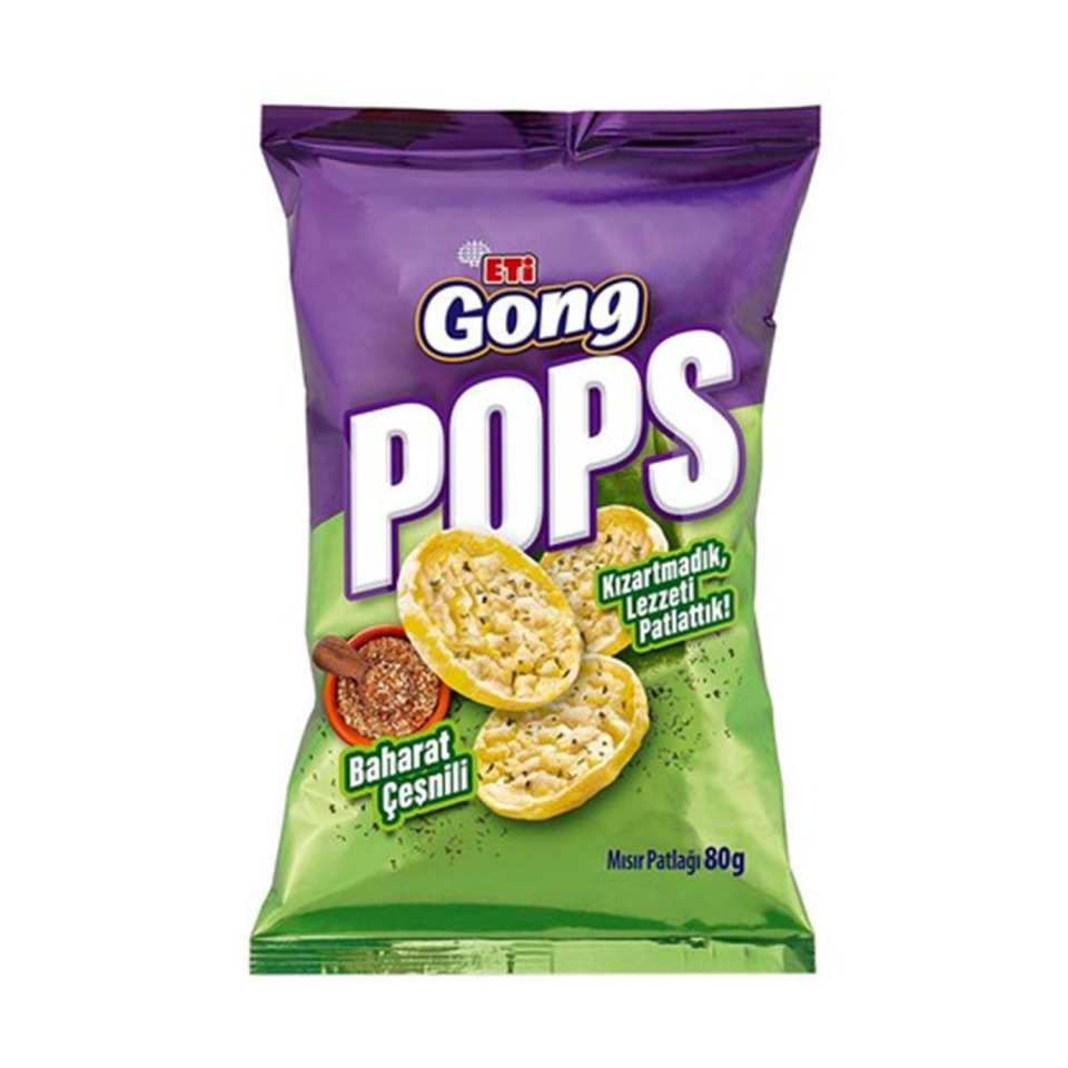 Eti Gong Pops Baharat Çeşnili 80 GR