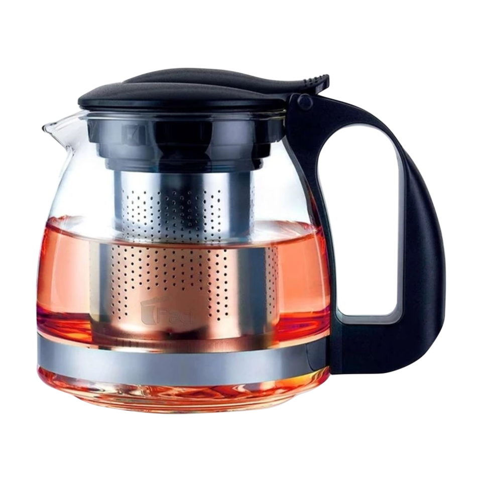 Şener Paçi 900 ML Renkli Süzgeçli Cam Demlik