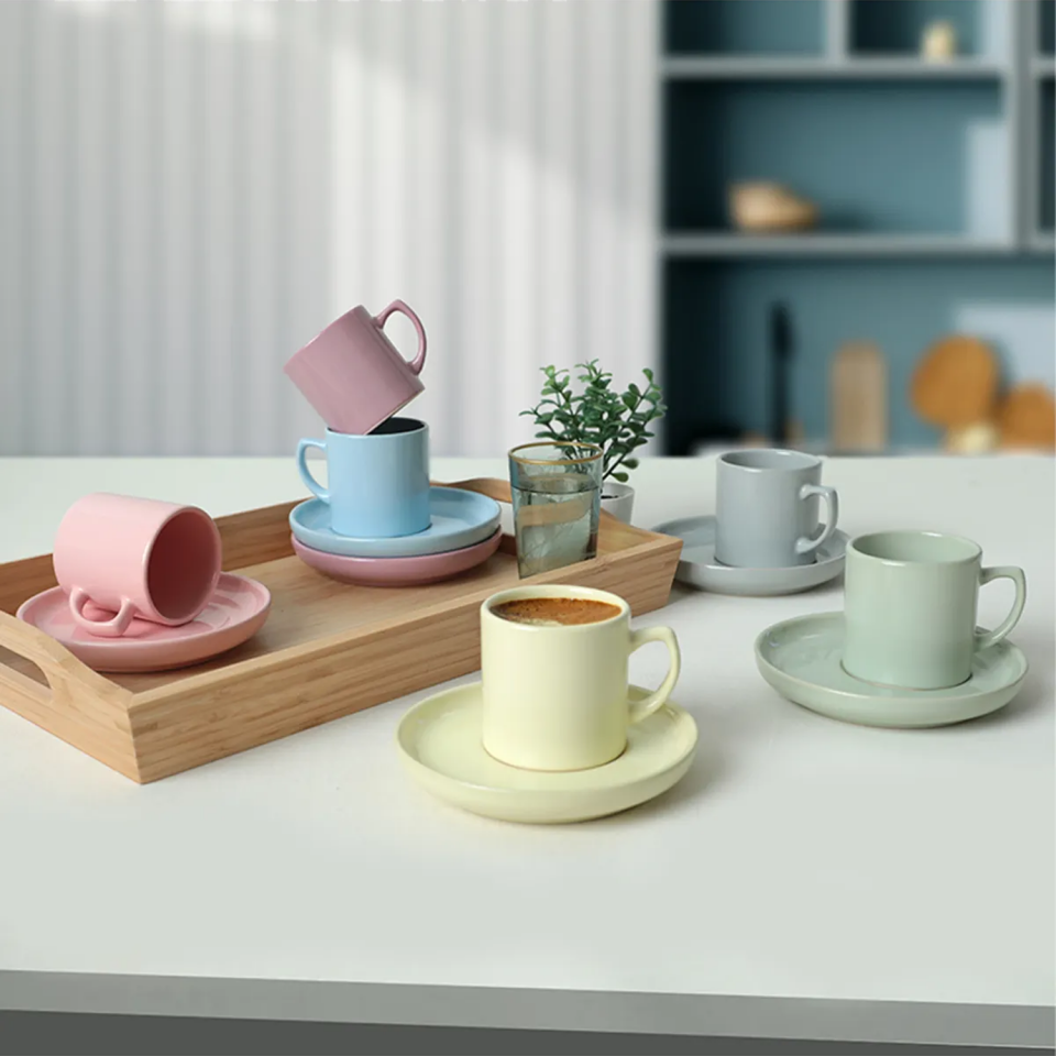 Paşabahçe Renkli Kahve Fincan Takımı (Nordic)