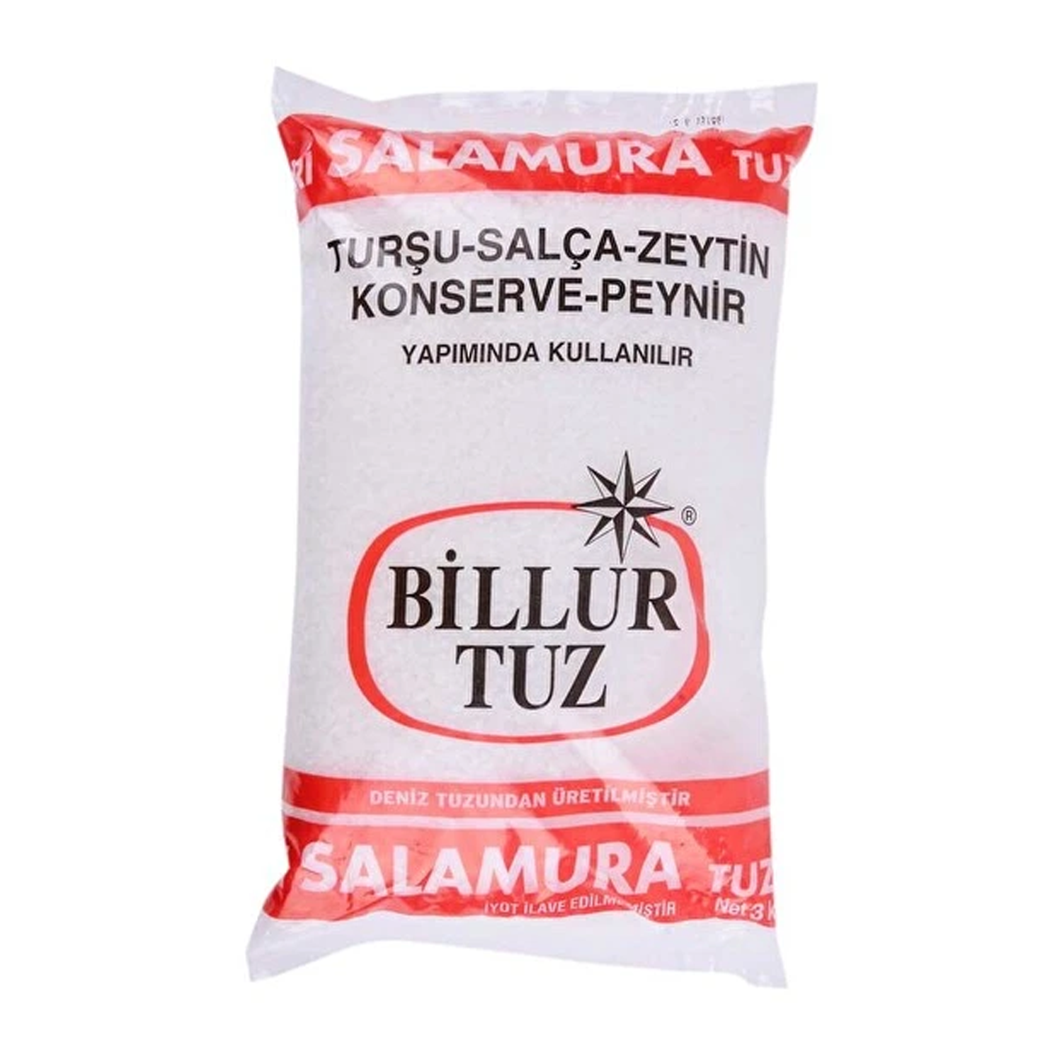 Billur İri Salamura Tuz 3 KG