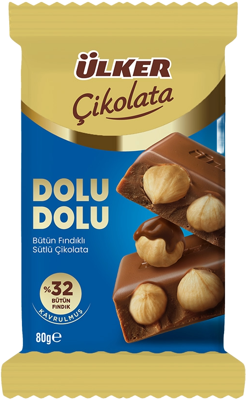 Ülker Dolu Dolu %32 Bütün Fındıklı Çik.80 Gr