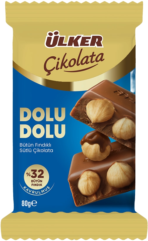 Ülker Dolu Dolu %32 Bütün Fındıklı Çik.80 Gr