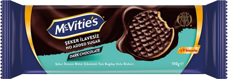 ÜLKER MCVITIES ZERO BITTER ÇİKOLATA 150 GR