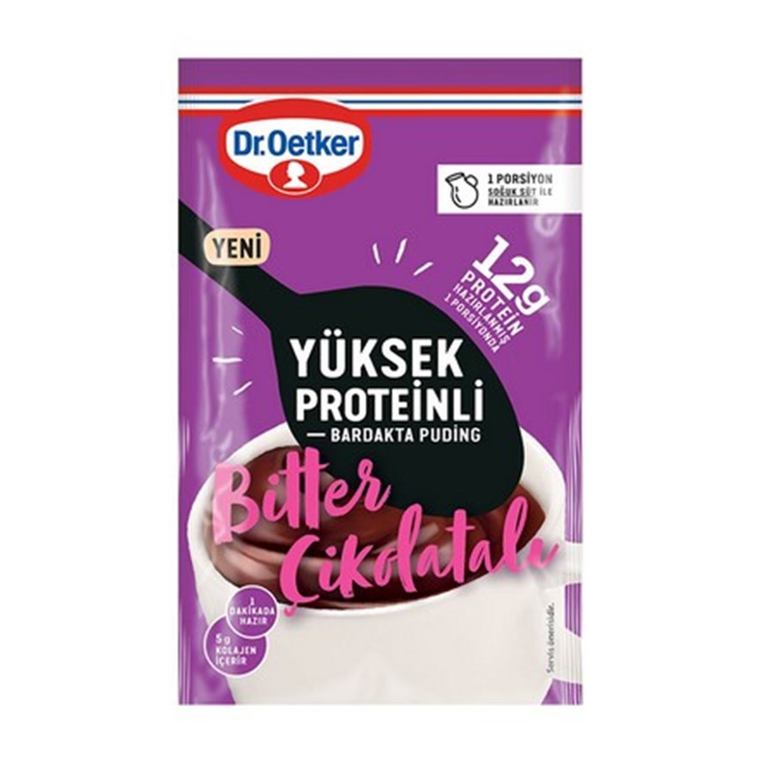 Dr. Oetker Bardak Puding Bitter Proteinli 28 GR