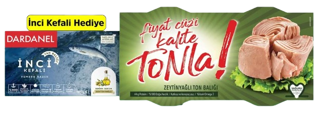 Tonla Zeytinyağlı Ton Balığı 2x150 gr Hediyeli