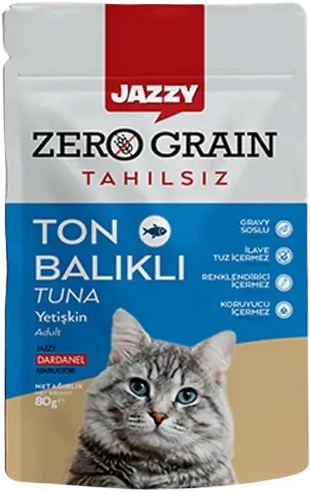 JAZZY 80 GR POŞET KEDİ MAMASI TON BALIKLI