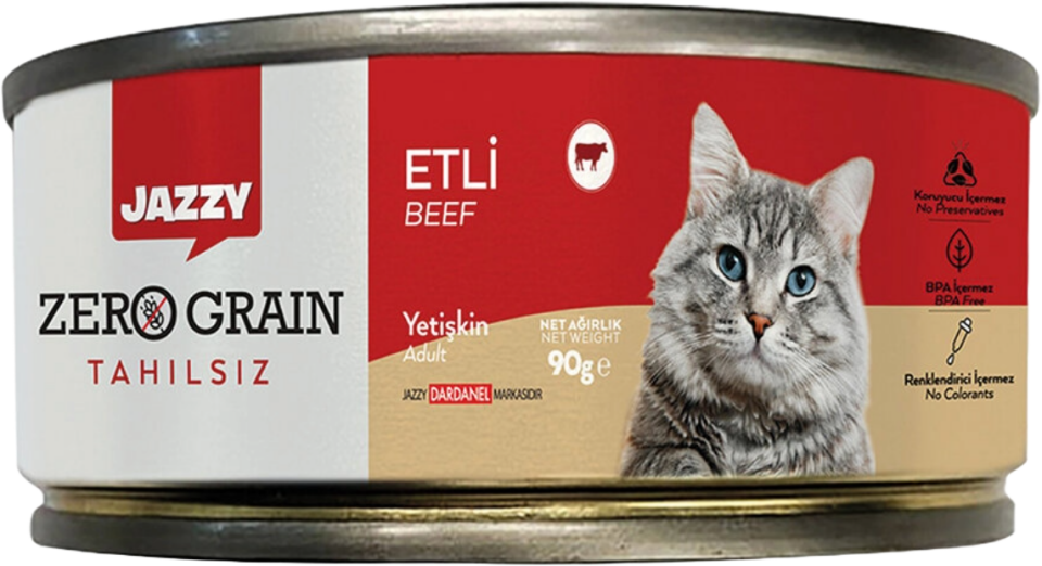 JAZZY 90 GR KEDİ MAMASI ETLİ