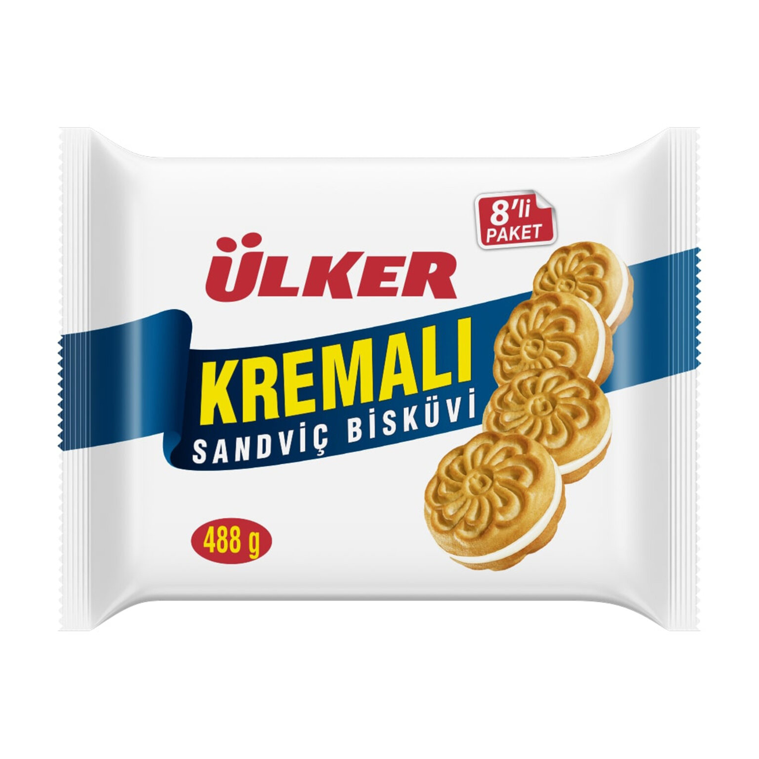 Eti Kremalı Bisküvi 8li 488 GR