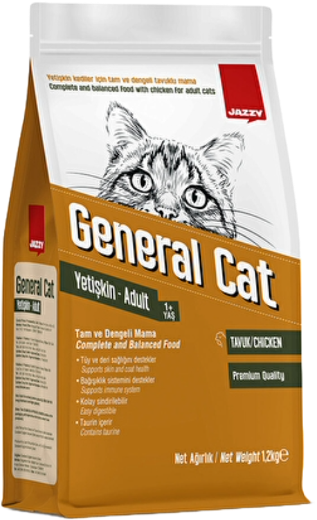 JAZZY 1.2 KG GENERAL CAT YETİŞKİN KEDİ MAMASI TAVU