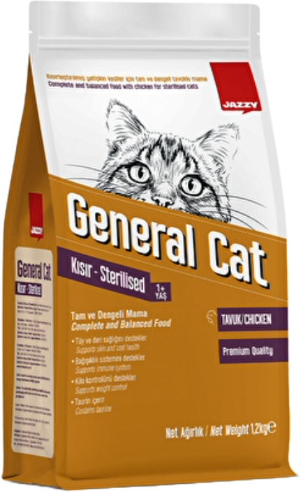 JAZZY 1.2 KG GENERAL CAT KISIR KEDİ MAMASI TAVUKLU