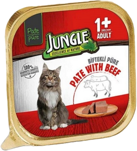 JUNGLE PÜRE YETİŞKİN KEDİ DANA 100GR