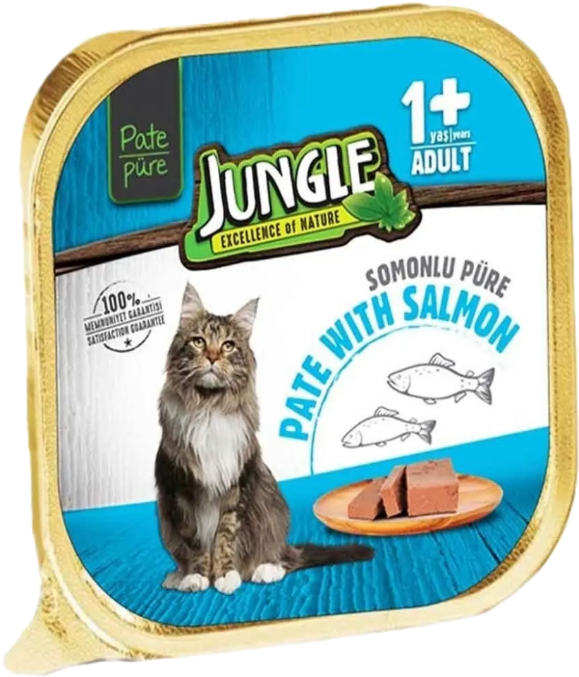 JUNGLE PÜRE YETİŞKİN KEDİ SOMON 100GR