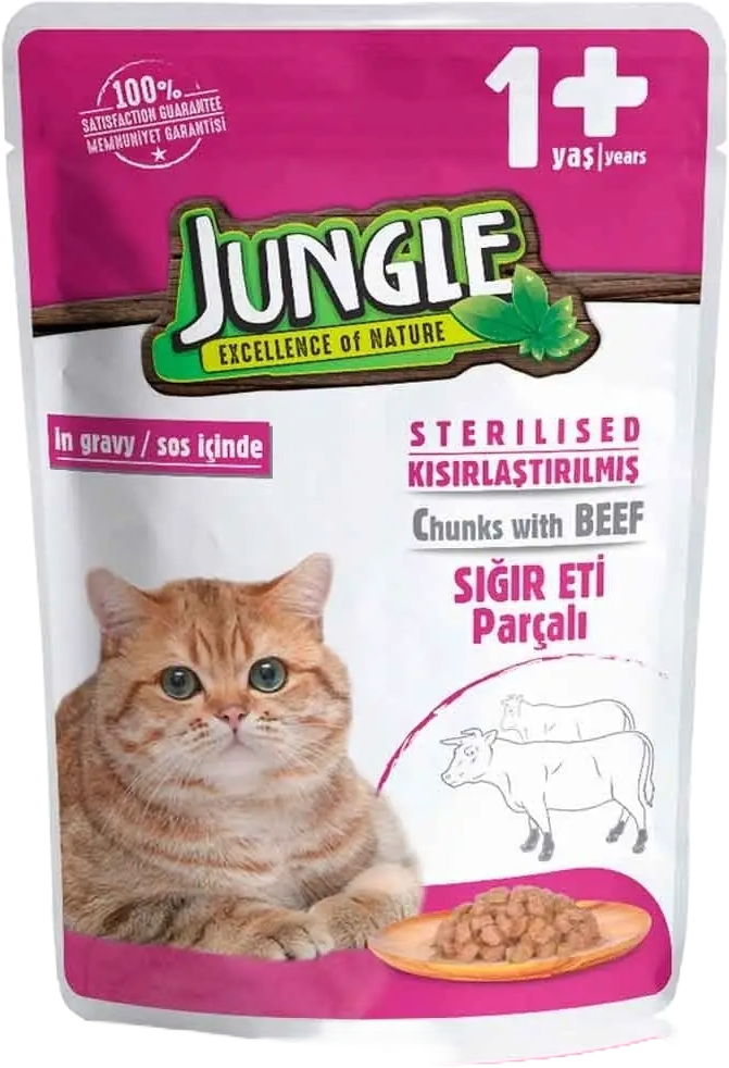 JUNGLE POUCH KISIR KEDİ DANA 100GR