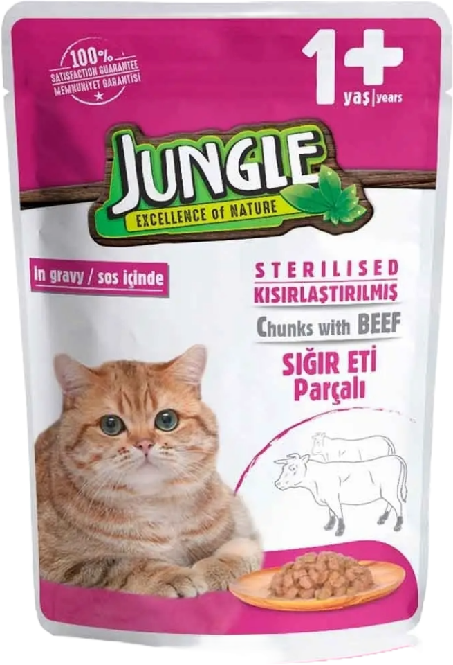 JUNGLE POUCH KISIR KEDİ DANA 100GR