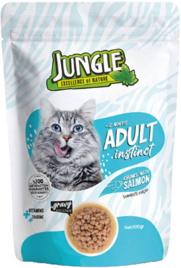 JUNGLE POUCH YETİŞKİN KEDİ SOMON 100GR