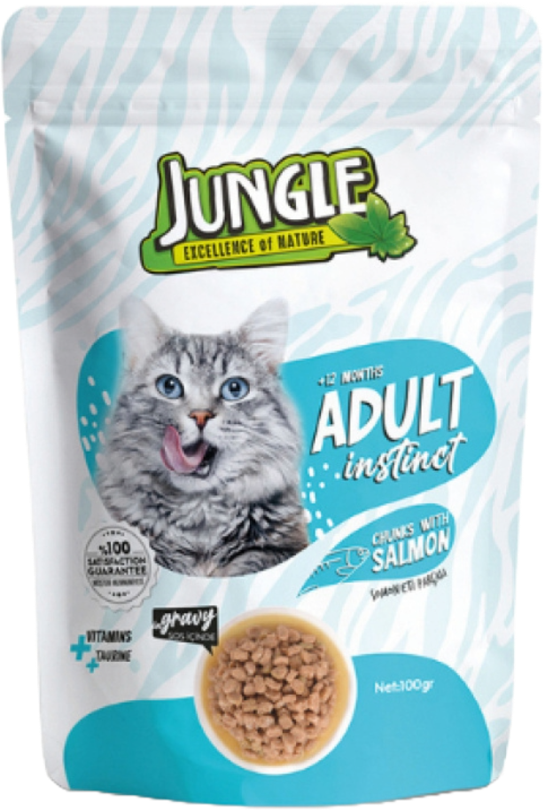 JUNGLE POUCH YETİŞKİN KEDİ SOMON 100GR