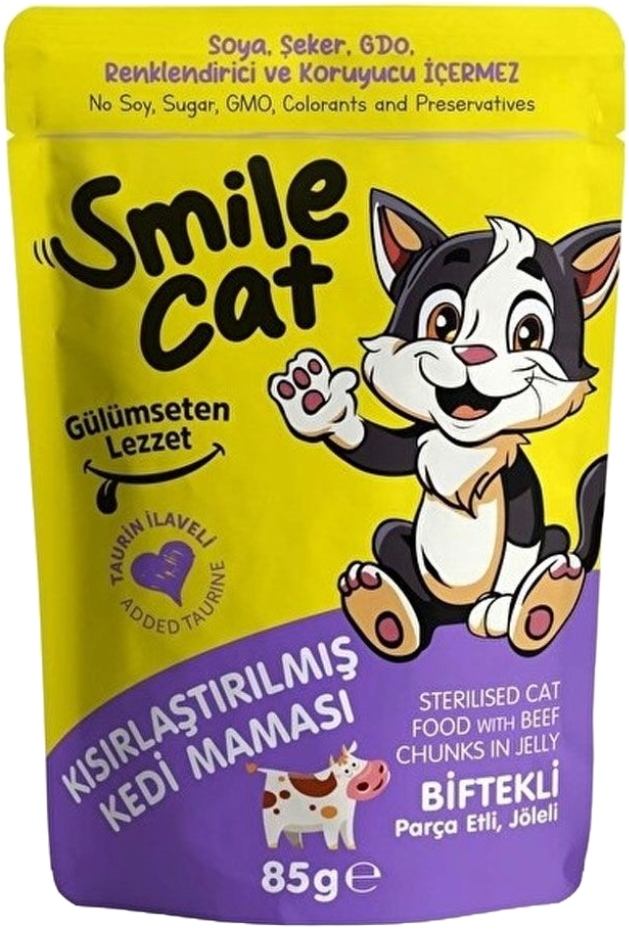 SMİLE POUCH KEDİ KISIR SIĞIR ETLİ 100GR