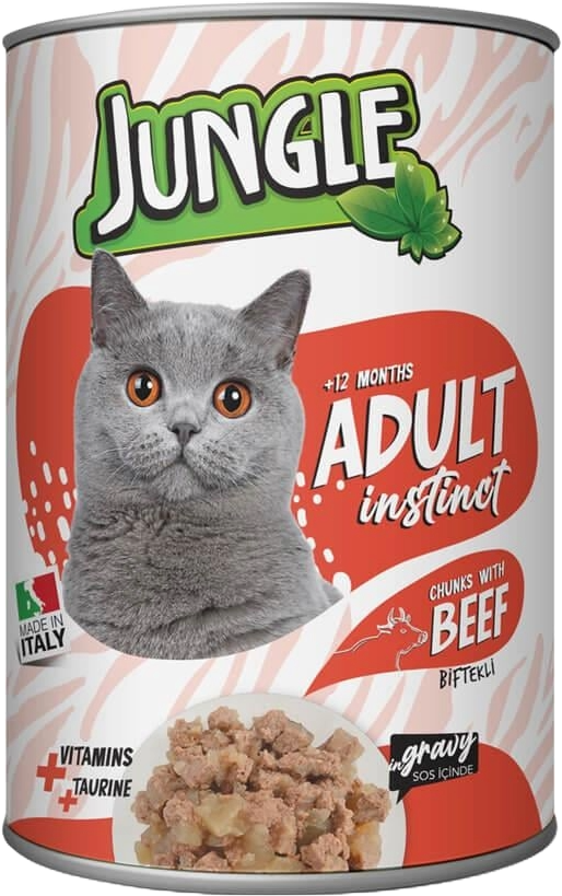 JUNGLE KEDİ KONSERVESİ BİFTEKLİ 415 GR