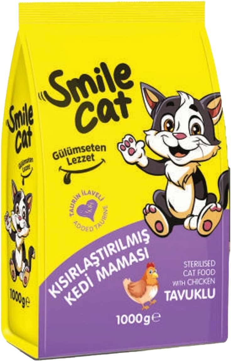SMİLE KISIR KEDİ MAMASI TAVUKLU 1KG
