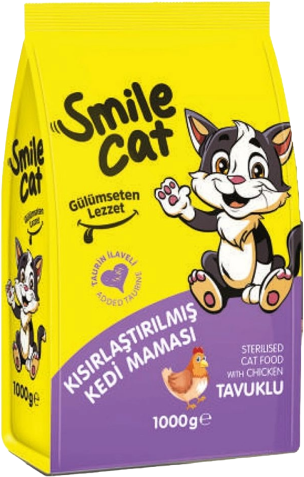 SMİLE KISIR KEDİ MAMASI TAVUKLU 1KG