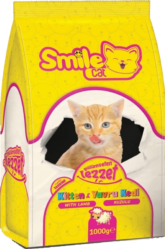 SMİLE YAVRU KEDİ MAMASI KUZU 1KG