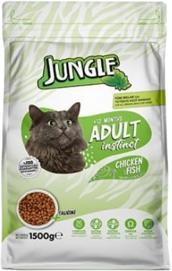 JUNGLE YETİŞKİN KEDİ MAMASI TAVUK-BALIKLI 1,5KG