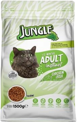 JUNGLE YETİŞKİN KEDİ MAMASI TAVUK-BALIKLI 1,5KG