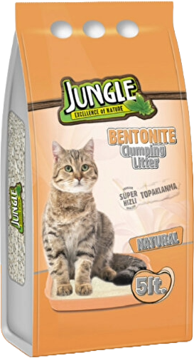 JUNGLE BENTONİT KEDİ KUMU İNCE NATURAL 5LT