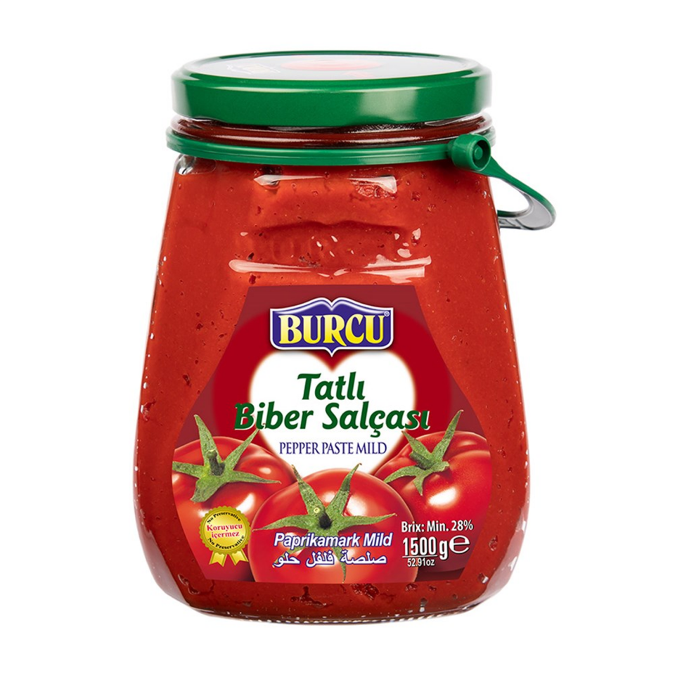 Burcu 1500 GR Cam Tatlı Biber Salçası