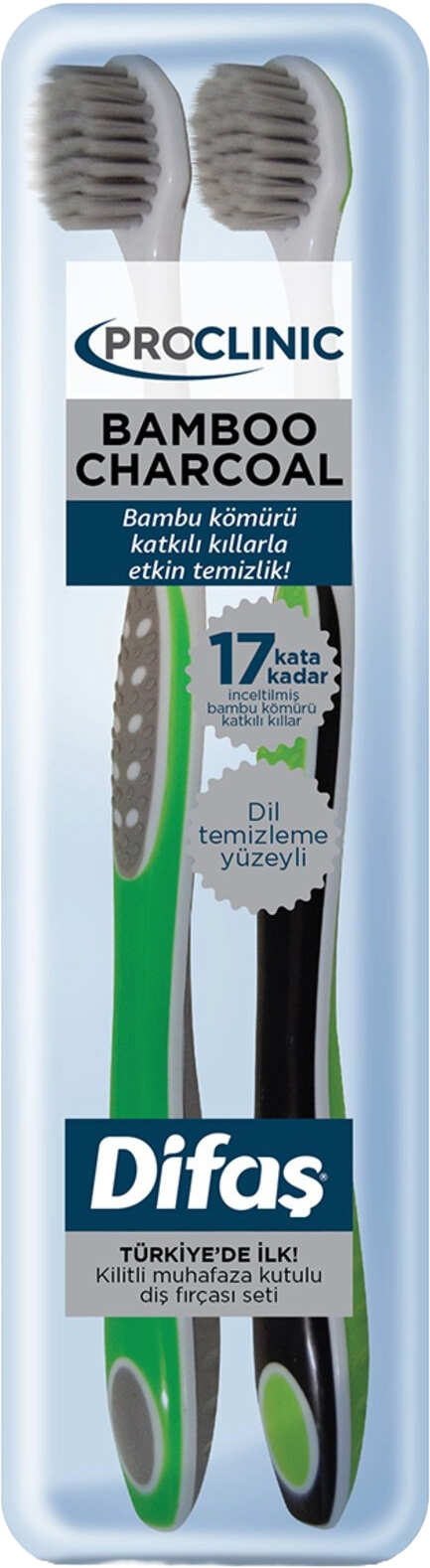 Difaş Proclinic Bamboo Charcoal 1+1 Diş Fırçası