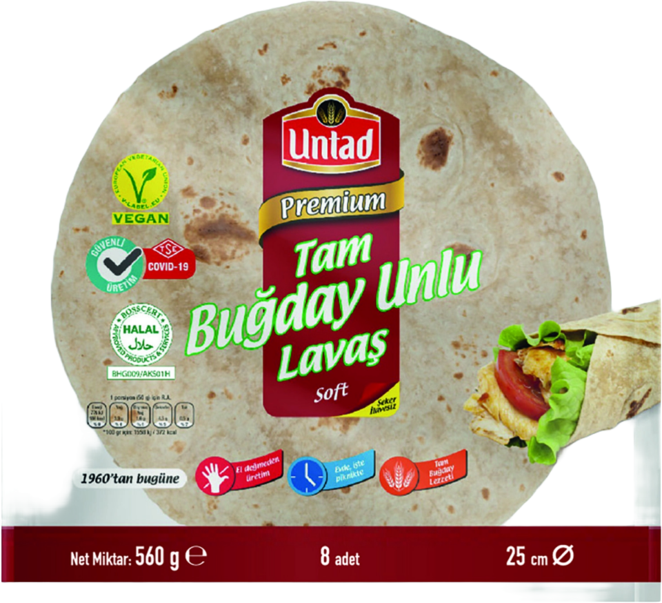 Untad Lavaş Tam Buğdaylı 560 Gr