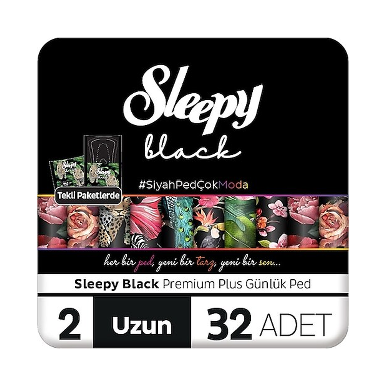 Sleepy Black Günlük Uzun Ped 32li